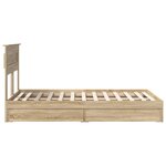 vidaXL Lit de Rangement Chêne Sonoma 120 x 200 cm Bois d'ingénierie