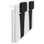 vidaXL Coussin de tête de lit noir et blanc 200 cm similicuir