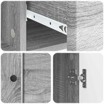 vidaXL Buffet Sonoma gris 66 x 34 5 x 90 cm Bois d'ingénierie