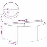 vidaXL Jardinière Argent 120 x 60 x 35 cm Acier galvanisé