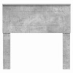 vidaXL Tête de lit avec tête de lit Gris béton 90 cm Bois d'ingénierie