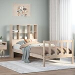 vidaXL Lit bibliothèque sans matelas 90x200 cm bois de pin massif