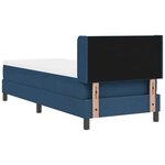 vidaXL Lit à ressorts avec tête de lit Bleu 200 x 80 cm tissu