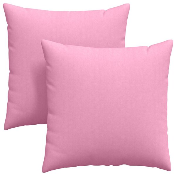 vidaXL Coussins de canapé 2 Pièces Rose 60 x 60 cm tissu