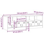 vidaXL Meubles TV 2 Pièces blanc 67x39x44 cm acier