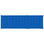 vidaXL Chaise longue avec coussin bleu royal Bois de pin imprégné