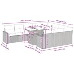 vidaXL Salon de jardin 11 Pièces avec coussins beige résine tressée