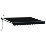 vidaXL Auvent rétractable électrique Noir 3 x 2 5 m