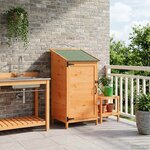 vidaXL Abri de jardin Marron 59 x 56 x 113 5 cm Bois d'ingénierie