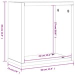 vidaXL Étagères murales sous forme de cube 4 Pièces chêne fumé 30x15x30cm