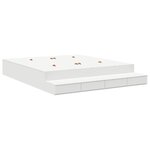 vidaXL Cadre de lit avec rangement Blanc 236.5 x 200 x 31.5 cm