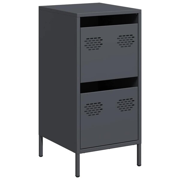 vidaXL Buffet anthracite 35x39x73 5 cm acier laminé à froid
