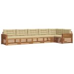 vidaXL Ensemble de canapés d'extérieur 6 pc Naturel et Beige