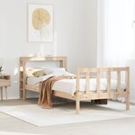 vidaXL Cadre de lit sans matelas 100x200 cm bois massif de pin