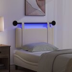 vidaXL Tête de lit suspendue Crème Tissu
