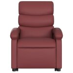 vidaXL Fauteuil inclinable Rouge bordeaux Similicuir