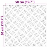 vidaXL Plaques à damier 2 Pièces Argent 50 x 50 cm Aluminium