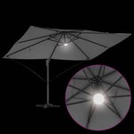 vidaXL Parasol Roma à Bras Déporté Anthracite  Noir 352 x 251 x 265 cm