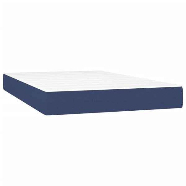 vidaXL Matelas de lit à ressorts ensachés fermeté moyenne Bleu 120x200x20 cm Tissu