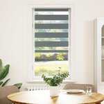 vidaXL Store zèbre gris foncé largeur du tissu 50 9 cm polyester