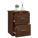 vidaXL Tables de chevet murales 2 Pièces Chêne marron 41 5x36x53 cm