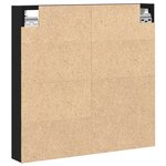 vidaXL Vitrine Cabinet Noir Chêne 60x8 5x58 cm Bois d'ingénierie