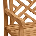 vidaXL Chaises de Jardin Marron 152 x 63 x 89 cm Bois de teck solide