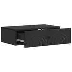 vidaXL Table d'appoint murale 59 x 34 5 x 17 cm Bois d'ingénierie Noir