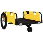 vidaXL Remorque de vélo jaune tissu oxford et fer