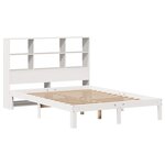 vidaXL Lit bibliothèque sans matelas blanc 140x200 cm bois pin massif
