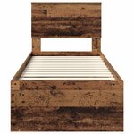 vidaXL Cadre de lit Bois ancien 75 x 190 cm Pin massif