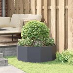vidaXL Jardinière Anthracite 90 x 90 x 35 cm Acier