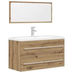 vidaXL Ensemble de meubles salle de bain 2 Pièces bois d'ingénierie