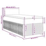 vidaXL Sommier à lattes de lit avec matelas bleu 80x200 cm velours