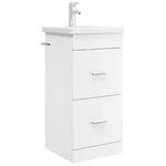 vidaXL Meuble de salle de bain avec évier Blanc 42 x 40 x 84 5 cm