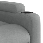 vidaXL Fauteuil de massage inclinable électrique gris clair tissu
