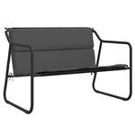 vidaXL Banc de jardin à 2 places avec coussin anthracite acier