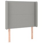 vidaXL Sommier à lattes de lit avec matelas Gris clair 100x200cm Tissu