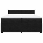 vidaXL Sommier à lattes de lit et matelas Noir 200x200 cm Velours