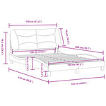 vidaXL Cadre de lit avec lumières LED crème 120x200 cm tissu