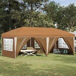 vidaXL Tente de fête pop-up 575 x 288 x 245 cm Beige