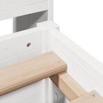 vidaXL Lit bibliothèque sans matelas blanc 150x200 cm bois pin massif