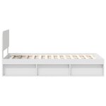 vidaXL Cadre de lit avec tête de lit Blanc 100 x 200 cm Pin massif