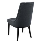 Chaise de salle à manger stylée avec motif chesterfield siège design pieds robustes en métal rembourrage textile 100 x 53 x 60 cm gris foncé 03_0005001