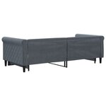 vidaXL Lit de jour avec gigogne sans matelas gris foncé 90x200 cm