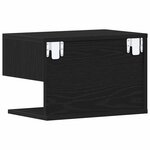 vidaXL Cabinet de chevet avec tiroir 2 Pièces Chêne noir 46 x 30 x 30 cm