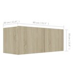 vidaXL Ensemble de meubles TV 3 Pièces Chêne sonoma Bois d'ingénierie