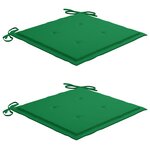 vidaXL Chaises de jardin avec coussins lot de 2 Acacia solide et acier
