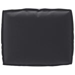 vidaXL Coussin pour dossier de palette Noir 50 x 40 x 12 cm