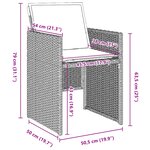 vidaXL Ensemble de dining de jardin 5 pièces avec coussins en rattan poly gris clair